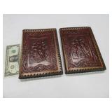 (2) Leather 3ladyNude Front Intricate Journal Note