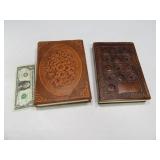 (2) Beautful 8" Journals Notebooks Leather Embossd