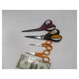 (4) FISKARS Scissors 2reg & 2precision EXC