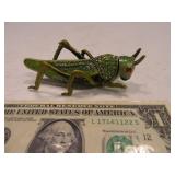 4" Enamel Metal Bling GRASSHOPPER Stash Box
