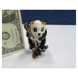 3" Enamel Metal Bling PANDA BEAR Stash Box