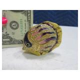 2" Metal Enamel OCEAN FISH Stash Box Bling