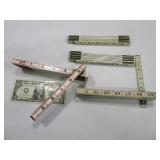 (4) Vintage Wooden LUFKIN Tape Folding Measurers