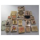 (20) Wooden Crafting Stamps Scrapbook EXC grpCC33