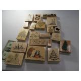 (20) Wooden Crafting Stamps Scrapbook EXC grpHH88