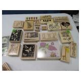 (20) Wooden Crafting Stamps Scrapbook EXC grpJJ99