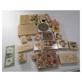 (20++) Wooden Crafting Stamps Scrapbook EXC