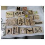 (20) Wooden Crafting Stamps Scrapbook EXC grpMM13