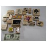 (20) Wooden Crafting Stamps Scrapbook EXC grpOO14