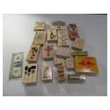 (20) Wooden Crafting Stamps Scrapbook EXC grpQQ16