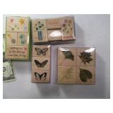 (4) NewInPackage Wooden Stamp SETS WoodBlock
