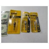 (3) New DeWalt Rapid Load Ends & CounterSink Bit