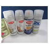 (4) New Cans Polyuretane & Glaze Type Spray Finish