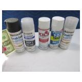 (5) Spray Cans Primer~Rubber Coating~Kilz~BaseCoat