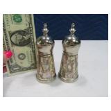 4.5" Mother Of Pearl Inlay Salt & Pepper Set NICE