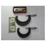 (3) Vintage Micrometers Metal~Adj. Craftsman
