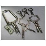 (6) Specialty Vise Grips Clamps Hand Tools