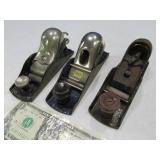 (3) Vtg STANLEY 6" Metal Hand Plane Tools