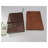 (2) New Leather Fancy Journal Notebooks B&N