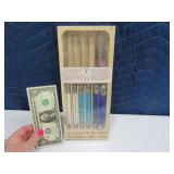 New 6pc LAGUILOE French Blue/White Steak Knife SET