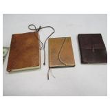 (3) new 7"ish Leather Journal Notebooks $60++