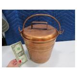 Smith&Hawken 8" Copper Bucket w/ Lid & Handle