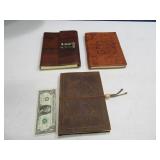(3) New Premium 8" Leather Journal Notebooks $90+