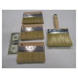 (4) New HD 6"/5" Hand Paint Brushes Accent Thick