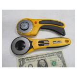 (2) OLFA Rotary Hand Craft Cutters