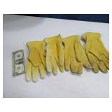 (2) Soft Leather Work Gloves MD/XL