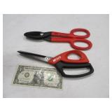 (2) WISS 9" Titanium Scissors & Tin Snips Tools