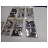 (6) New JIM HOLTZ Rubber Type Craft Stamps