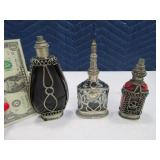 (3) NEAT Colored Glass & Metal Flasks?