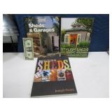 (3) HowTo Build Sheds & Garages Construction Books