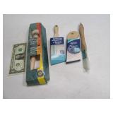 (4) New ZIBRA & Precision Finish Paint Brushes