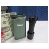 (2) 6" STANLEY Pocket Flask & LED Flashlight