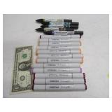 (17) New COPIC & Metallic Specialty Pens Markers