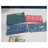 (4) new ZipUp Pen/Pencil Storage Bags 10x7&4