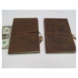(2) New 8.5" Leather Fancy Journal Notebooks $40+