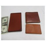 (3) Mens asst Leather Wallets & Keepers TUMI Etc