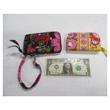 (2) New VERA BAILEY Womens Wallet & Coin Holder