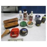 (LOT) Shoe Care Polish & Creams & Brushes $