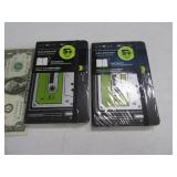 (2) Green/Green New MOLESKIN LtEd Cassette Notebok