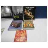(5) HQ Books: Art Themed Renior Michaelangelo Chic