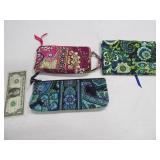 (3) New VERA BAILEY womens Cloth Store All Bags 9"