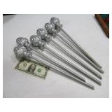 (6) 12" Heavy Metal Hose~Flower Protector Stakes