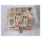 (23) Wooden Crafting asst Stamps Scrapbook etc