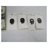 (4) New DRITZ Metal Skull Themed Buttons $30