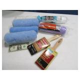 (7) New Paint Rollers & BlueHawk Painting Brushes