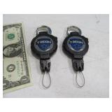 (2) T-REIGN BeltClip Retractable Item Leashes